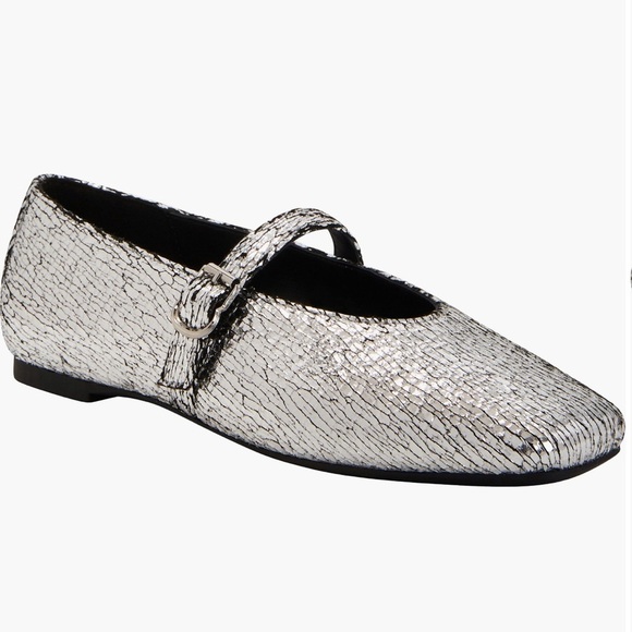 Katy Perry Collections Shoes - Katy Perry The Evie Silver Metallic Mary Janes Size 9.5